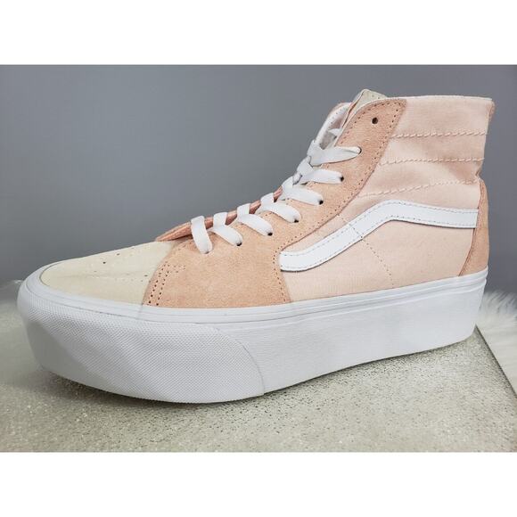 VANS Sk8-Hi Tapered Sneaker Platform Suede Peach Canvas Casual Women VN0A5JMKB0D - Picture 3 of 9